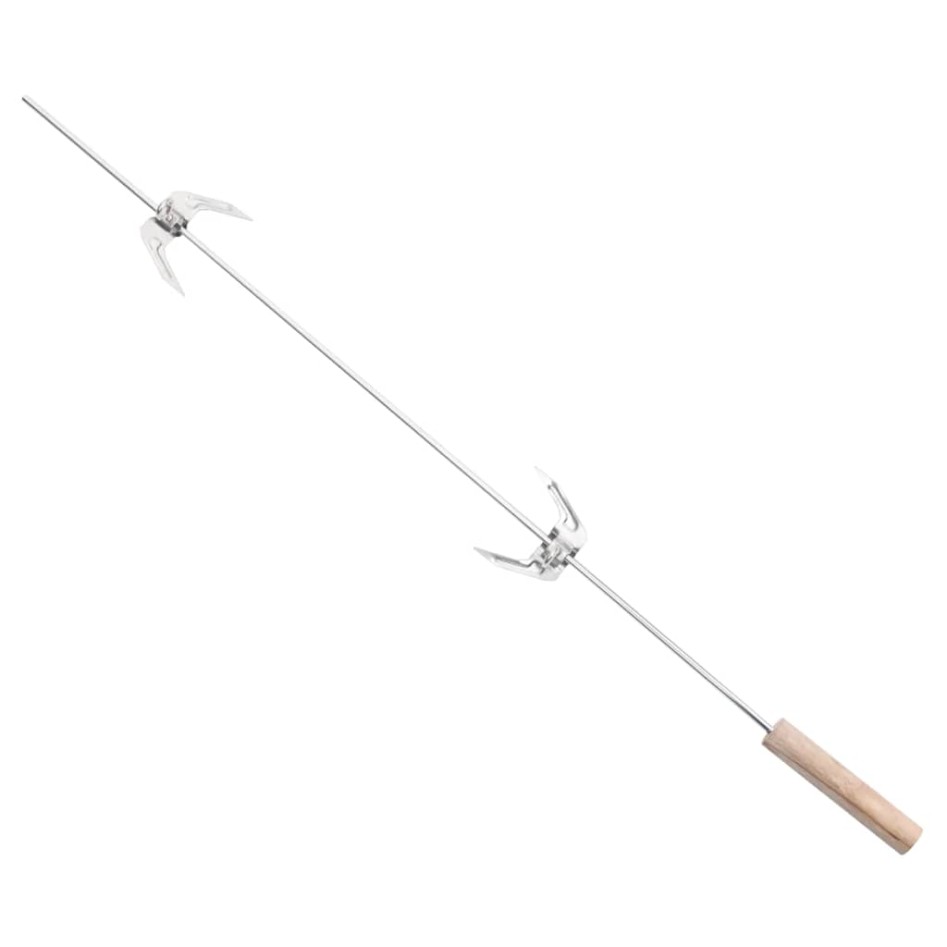 Barbacoa de carbón con ruedas acero