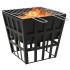 Brasero y barbacoa 2 en 1 de acero 34x34x48