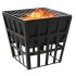 Brasero y barbacoa 2 en 1 de acero 34x34x48