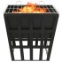 Brasero y barbacoa 2 en 1 de acero 34x34x48