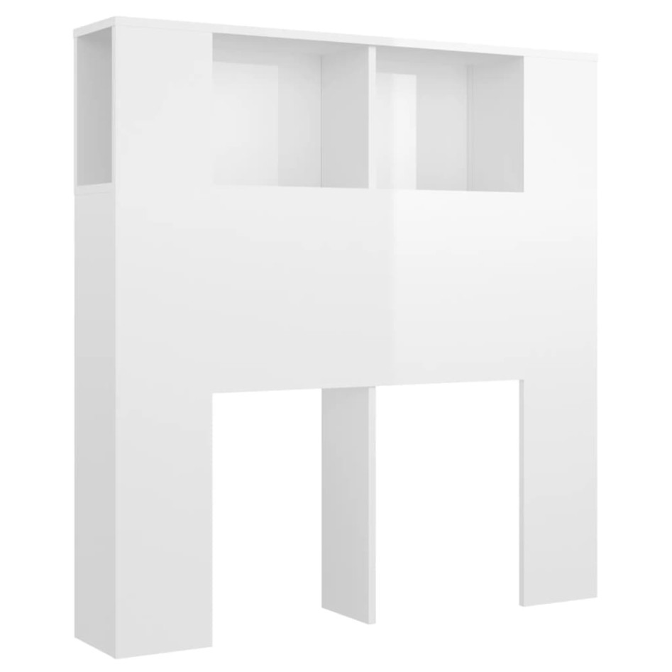 Mueble cabecero blanco brillante 100x18,5x104,5
