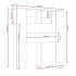 Mueble cabecero blanco brillante 100x18,5x104,5