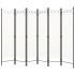 Biombo divisor de 6 paneles blanco 240x180