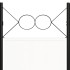 Biombo divisor de 6 paneles blanco 240x180