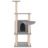 Rascador para gatos con postes de sisal gris claro 132