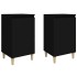 Mesitas de noche 2 uds madera contrachapada negro 40x35x70