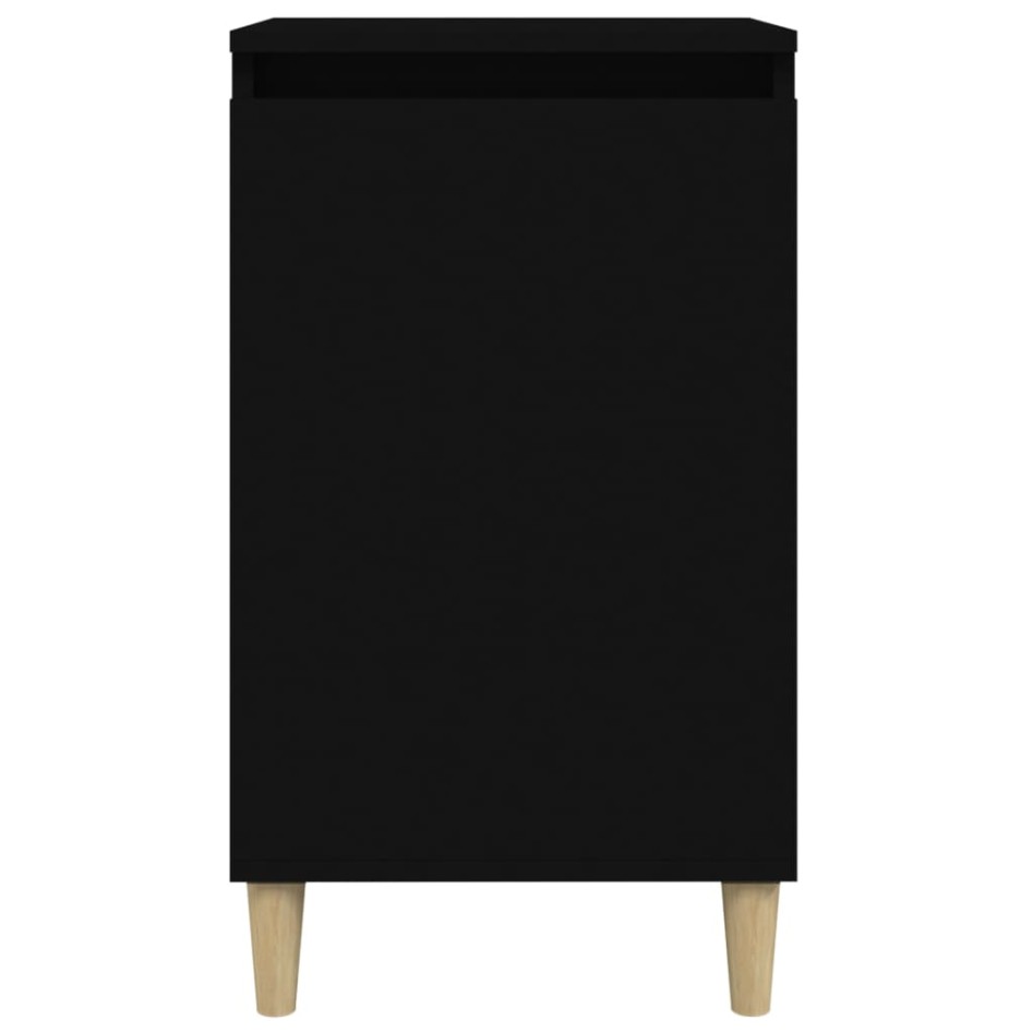 Mesitas de noche 2 uds madera contrachapada negro 40x35x70