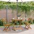 Mesa plegable de jardín de madera maciza de acacia 70x70x75