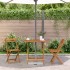 Mesa plegable de jardín de madera maciza de acacia 70x70x75