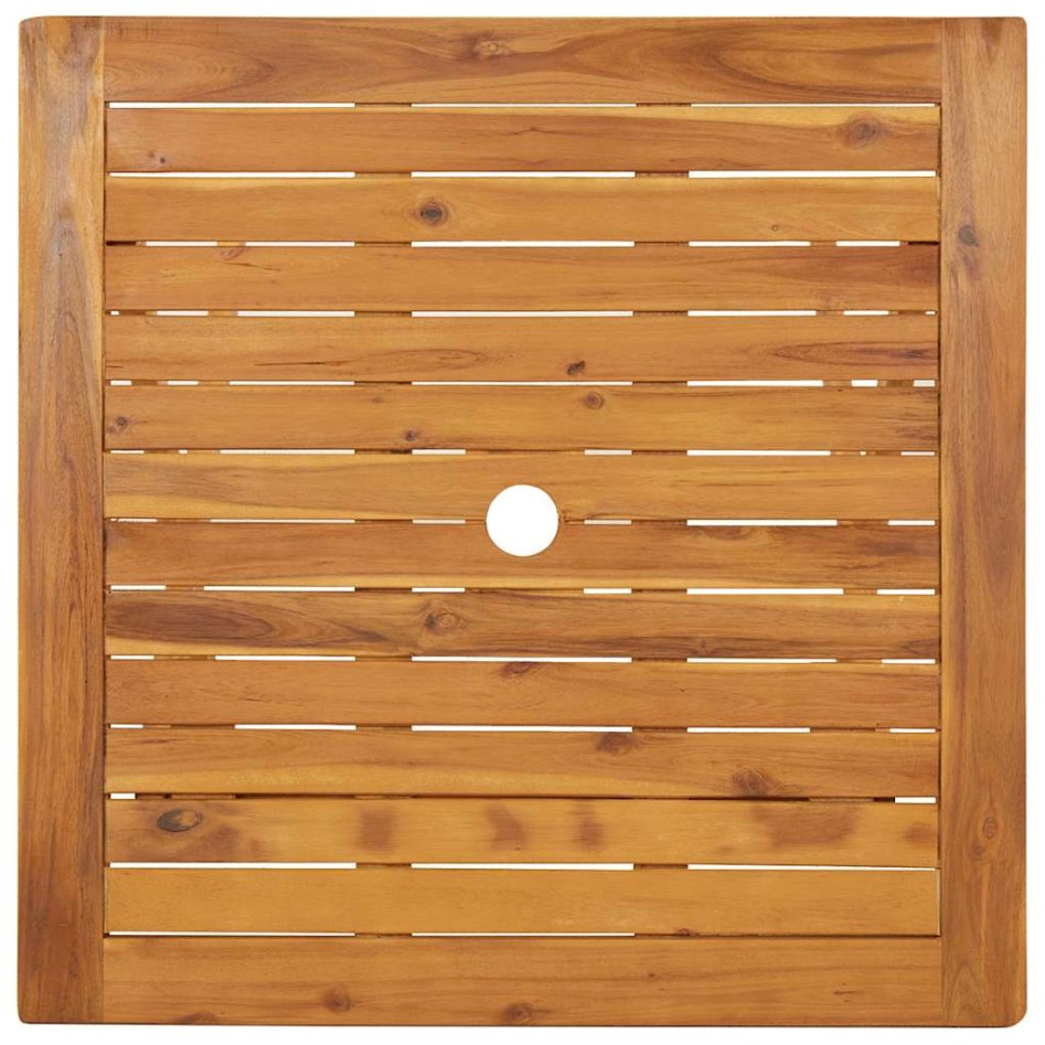 Mesa plegable de jardín de madera maciza de acacia 70x70x75