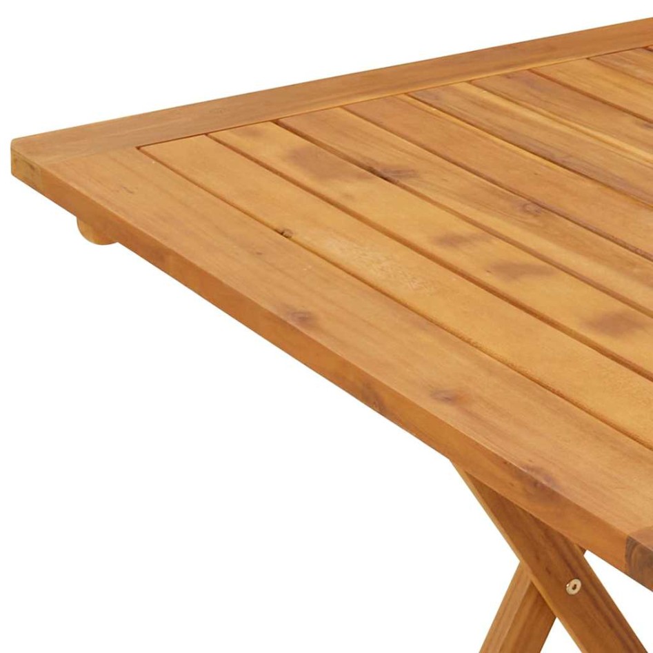 Mesa plegable de jardín de madera maciza de acacia 70x70x75