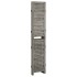 Biombo de 3 paneles de madera maciza gris 106,5x166