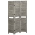 Biombo de 3 paneles de madera maciza gris 106,5x166