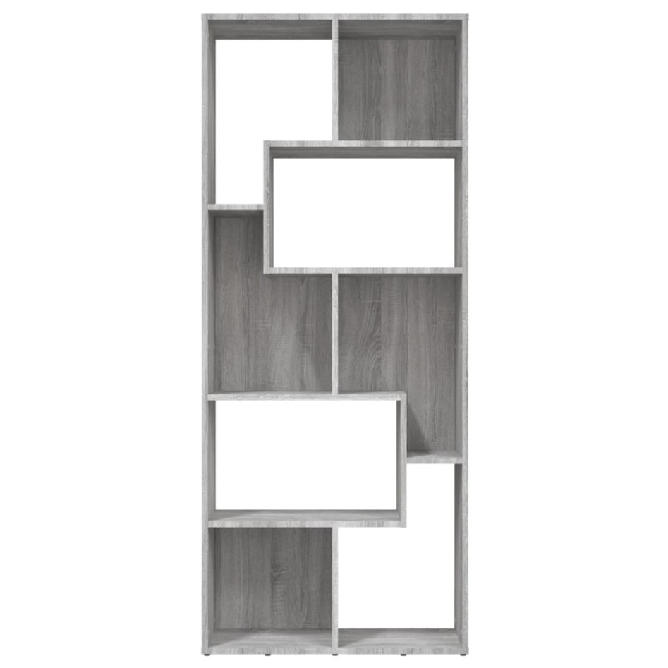 Estantería de madera contrachapada gris Sonoma 67x24x161