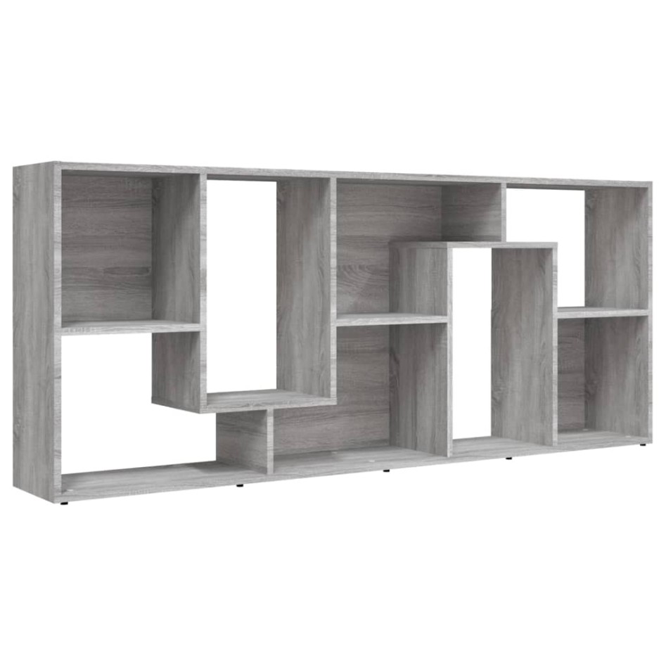 Estantería de madera contrachapada gris Sonoma 67x24x161