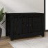 Armario zapatero de madera maciza de pino negro 70x38x45,5