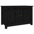 Armario zapatero de madera maciza de pino negro 70x38x45,5