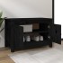 Armario zapatero de madera maciza de pino negro 70x38x45,5