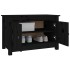 Armario zapatero de madera maciza de pino negro 70x38x45,5