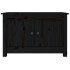 Armario zapatero de madera maciza de pino negro 70x38x45,5
