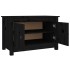 Armario zapatero de madera maciza de pino negro 70x38x45,5