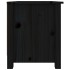 Armario zapatero de madera maciza de pino negro 70x38x45,5