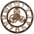Reloj de pared de metal dorado y negro 58