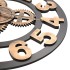 Reloj de pared de metal dorado y negro 58