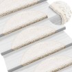 Alfombras de peldaños de escalera 15 uds blanco 56x17x3 cm