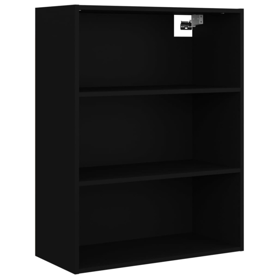 Armario colgante de pared negro 69,5x32,5x90