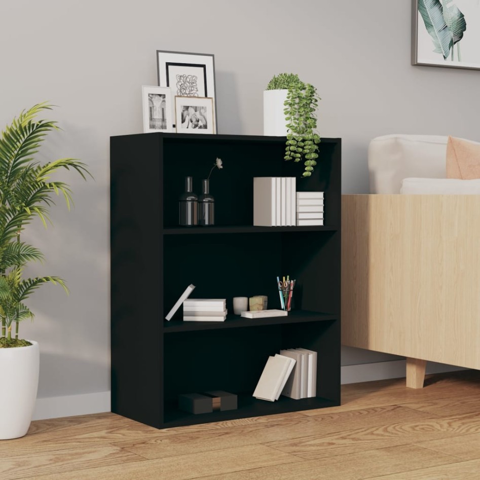 Armario colgante de pared negro 69,5x32,5x90