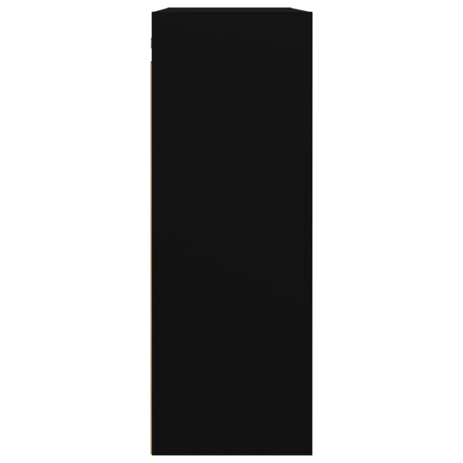 Armario colgante de pared negro 69,5x32,5x90