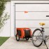 Remolque de bicicleta mascotas hierro tela Oxford naranja
