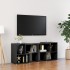 Mueble de TV madera contrachapada negro 104x30x52
