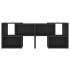 Mueble de TV madera contrachapada negro 104x30x52