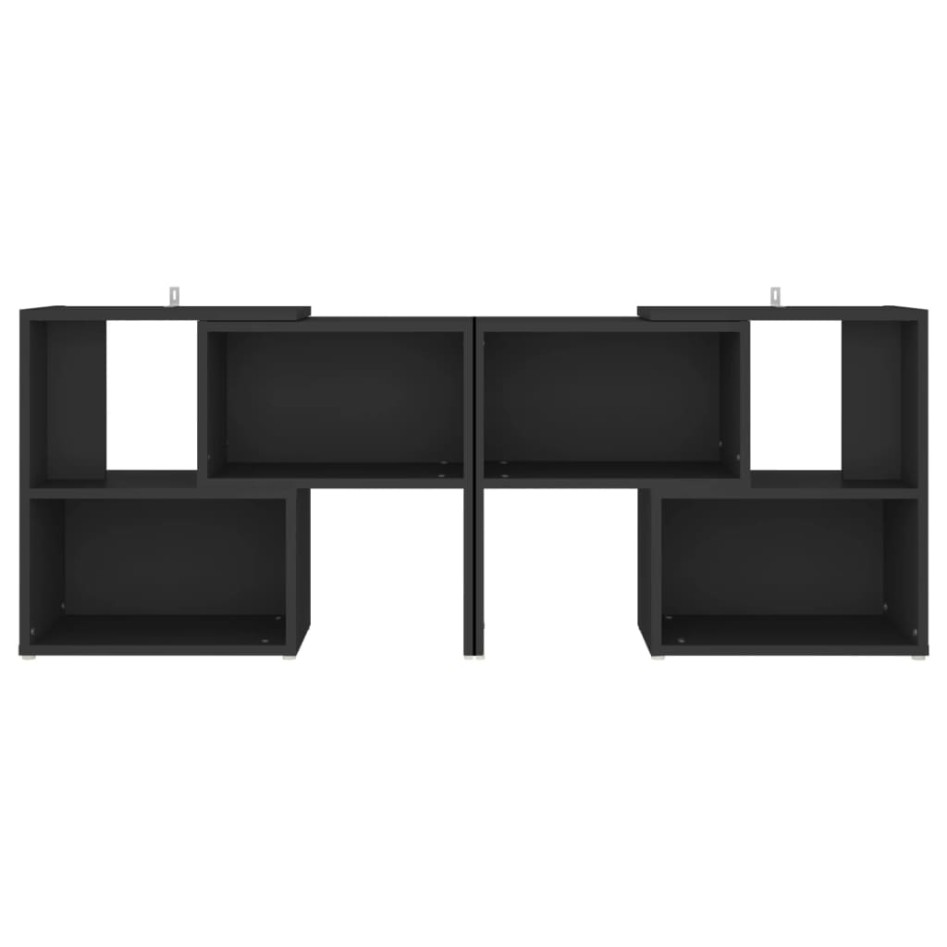 Mueble de TV madera contrachapada negro 104x30x52