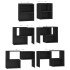 Mueble de TV madera contrachapada negro 104x30x52