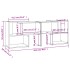 Mueble de TV madera contrachapada negro 104x30x52