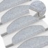 Alfombrillas de escalera 15 unidades gris claro 65x24x4