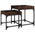 Mesitas auxiliares 3 uds madera contrachapada roble
