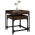 Mesitas auxiliares 3 uds madera contrachapada roble