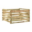 Compostador con listones madera pino impregnada 120x120x70 cm