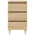Mesita de noche patas madera maciza roble Sonoma 40x35x69