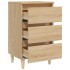 Mesita de noche patas madera maciza roble Sonoma 40x35x69