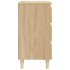 Mesita de noche patas madera maciza roble Sonoma 40x35x69