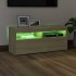 Mueble de TV con luces LED roble Sonoma 90x35x40