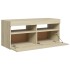 Mueble de TV con luces LED roble Sonoma 90x35x40