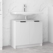 Armario de baño madera contrachapada blanco 64,5x33,5x59 cm