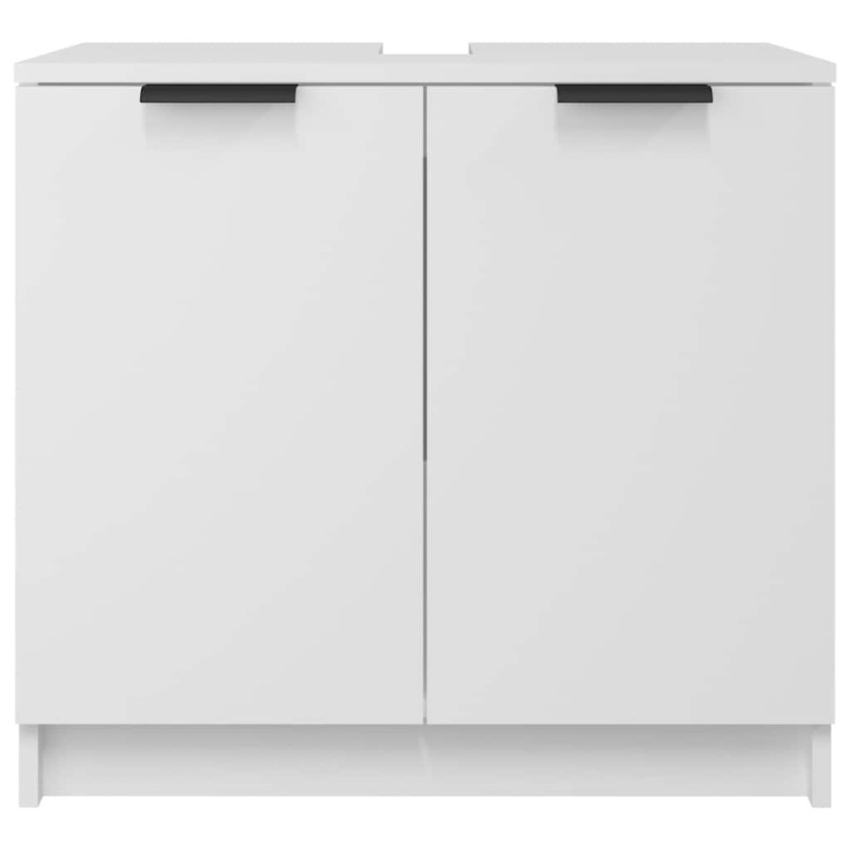 Armario de baño madera contrachapada blanco 64,5x33,5x59