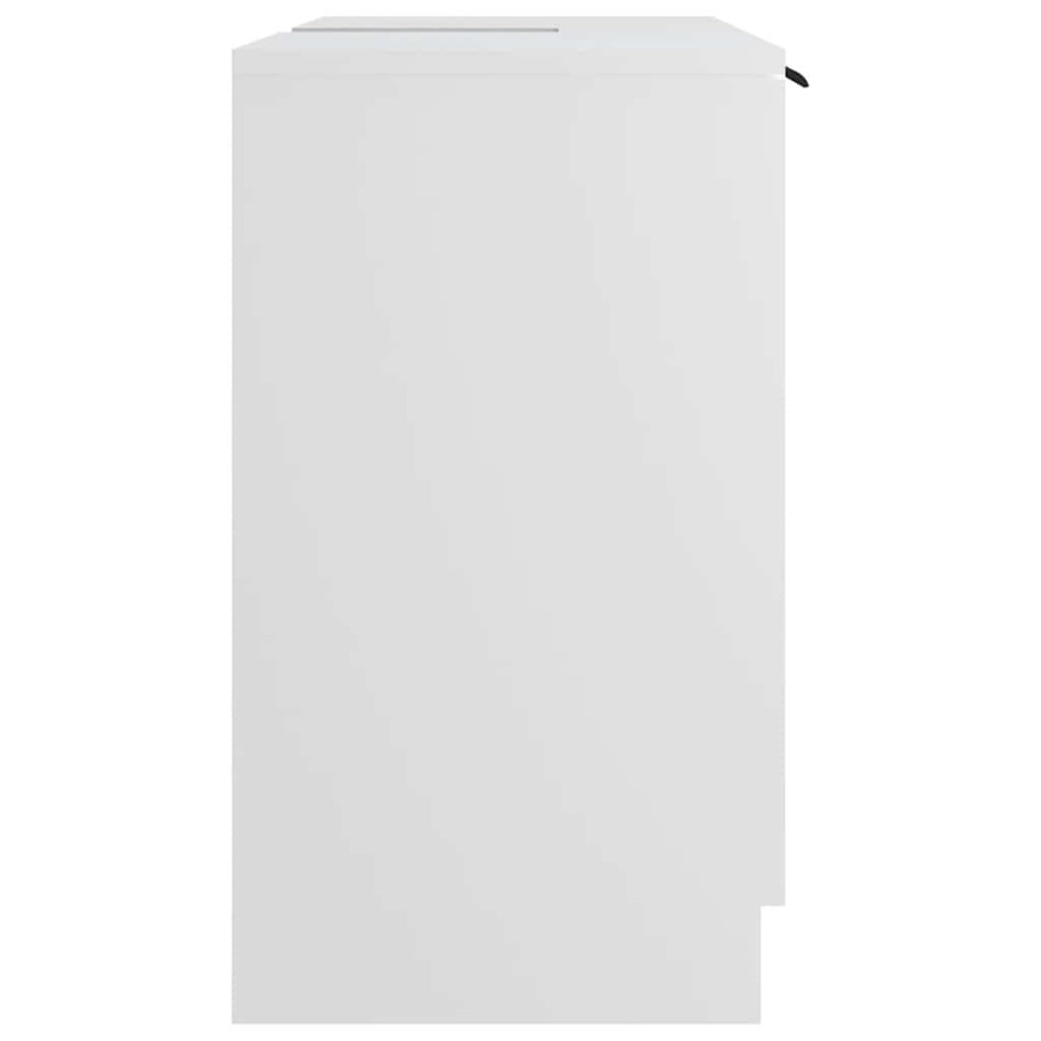 Armario de baño madera contrachapada blanco 64,5x33,5x59